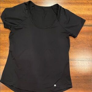 Black Short Sleeve Athletic Top
